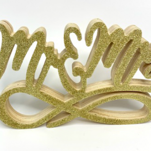 Mr/Mrs Sign - Gold - Fancy