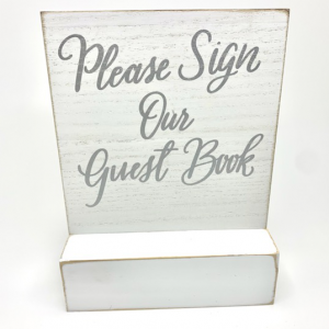 Guest Book Sign - White