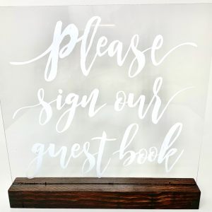Guest Book - Acrylic and Wood